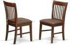 East West Furniture NDNO3-MAH-C 3 Piece Dinette Set - Image 4