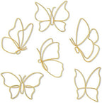 Hotop 6 Pieces Gold Metal Butterfly Wall Decor Wired Butterflies Wall Art by HOTOP