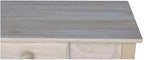 IC International Concepts, Rectangular Hall Table W/Drawer, Solid Real Wood - Image 4