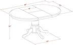 East West Furniture AVT-WHI-TP Avon Dining Table - Image 3