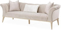 MICHAEL AMINI Yvette Sofa in Porcini Velvet and Champagne Wood Frame by Michael+Amini