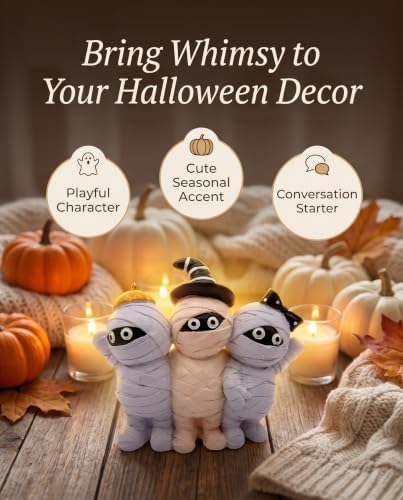 Halloween Decoration Indoor Trio Mummy Figurine for Tabletop Fireplace - Image 2