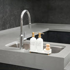 MOMEEMO Soap Dispenser Set Comes with Stainless Steel Pumps, Gold & White - Image 5