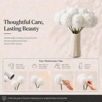 Mandy's 12pcs Artificial Pure White Ball Chrysanthemum Flowers - Image 6