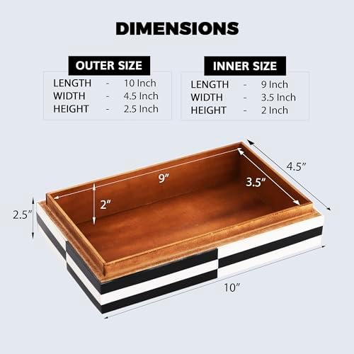 Handicrafts Home Decorative Storage Box 10x6 – Remote Organizer Box with Lid, Modern Decorative Keepsake Box, Boho Shelf Décor, Memory Box for Photos or Letters, Decorative Box for Table Décor - Image 2