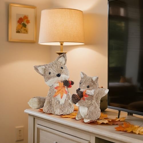 winemana Fall Decor Set of 2 Sisal Fox, Thanksgiving Decorations for Home - Image 5