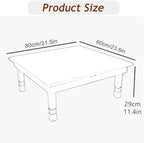 Korean Style Folding Solid Wood Low Table, Rectangle Meditation & Tea Table - Image 2