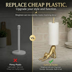WallCharmers Gold Cat Paper Towel Holder & Metal Toilet Paper Holder Stand - Image 6