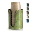 Ceramic Bathroom Cup Dispenser, 3 OZ Bathroom Cup Holder, Green by YHOSSEUN