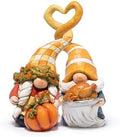 Hodao Thanksgiving Decorations for Table, Resin Fall Thanksgiving Gnome Figurines with Turkey, Pumpkin & Heart, Festive Gift for Autumn Home Decor - 2 Pcs by Hodao