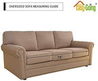 Easy-Going Reversible Couch Cover, 3 Cushion Sofa, Taupe/Ivory | Machine - Image 8
