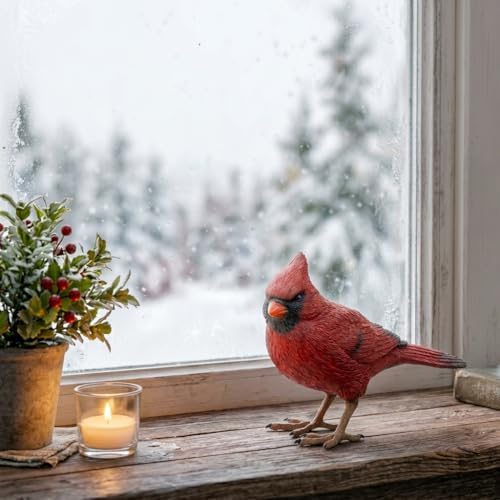 Distinctive Designs 4.125"" Red Cardinal Figurine - Cardinal Decor for Memorial Home Decor - Bereavement Gift, Red, Black, Orange - Image 6