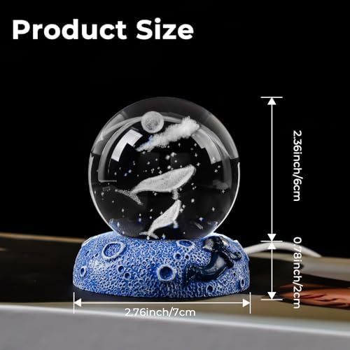Whales Crystal Ball Decor Figurine Gifts for Women - Image 3