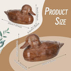 Soaoo 2 Packs Duck Home Decor Statues Rustic Vintage Resin Animal Figurines Countryside Farmhouse Decor for Desktop Living Room Nursery Shelf Indoor Decorative Accents - Image 2