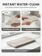 Fluxynara Felt Coasters for Drinks, Mixed Sizes, Oatmeal & Taupe - Image 7