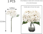Kimura's Cabin 6pcs Artificial Hydrangea Flowers Fake Hydrangeas,White - Image 2