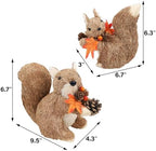 winemana Set of 2 Fall Decorations for Home Squirrels Table Decor - Image 3