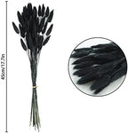 Uieke 17’’ Natural Bunny Tails Dried Flowers, 120 Pcs Dried Lagurus Ovatus, Dried Black Pampas Grass Decor for Farmhouse Flower Arrangements Wedding Home Craft Boho Party Halloween Decorations - Image 3