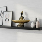 Lescafita African Woman Tray Statue Gold Leaf Decorative Figurine - Image 6