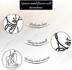 Photect 3 Pcs Metal Wall Art Minimalist Woman Line Decor, Cute, Black - Image 5
