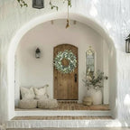 Pinkpum 20'' Eucalyptus Wreath for Front Door Green Decor for Home Farmhouse Wall Spring Summer Fall Outdoor Indoor Porch Window All Seasons - Image 6