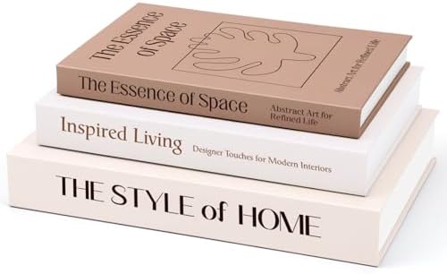 XKDOUS 3 Pack Decorative Books for Home Decor Coffee Table Faux Book Boxes by XKDOUS
