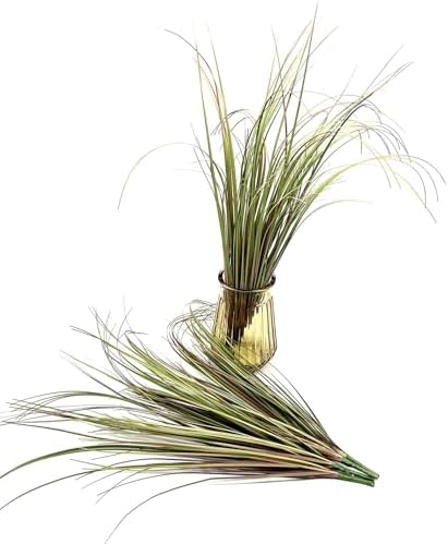 CATTREE Fake Plants Artificial Wheat Grass Outdoor Shrubs 8 Bundles, Faux Plastic Leaves Greenery Bushes for Garden Wedding Party DIY Decorations Indoor Office UV Resistant Glass Planter Filler Purple - Image 4