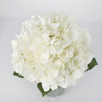 Garvee Artificial White Hydrangea Flowers Arrangement with Vase, 6 PCS Silk Hydrangea Bouquet Centerpiece with Faux Water, Realistic Fake Flowers for Table Centerpiece, Home, Office, Wedding Decor - Image 7