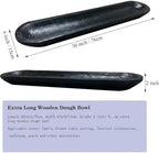 Wooden Dough Bowl Decor, Vintage Wooden Bowl Hand Carved Home Decor for Dining Table Center, Living Room, Kitchen Decor. (30inch black) - Image 2