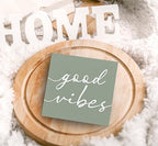 SRADMO Botanical Eucalyptus Leaves Wood Box Sign Desk Decor, Rustic Eucalyptus Leaves Wooden Block Box Sign Decoration For Home Office Shelf Table Decor (Green) - Image 5
