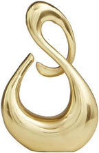 Deco 79 Aluminum Metal Abstract Decorative Sculpture Swirl Home Decor Statue, Accent Figurine 7" x 3" x 12", Gold - Image 3