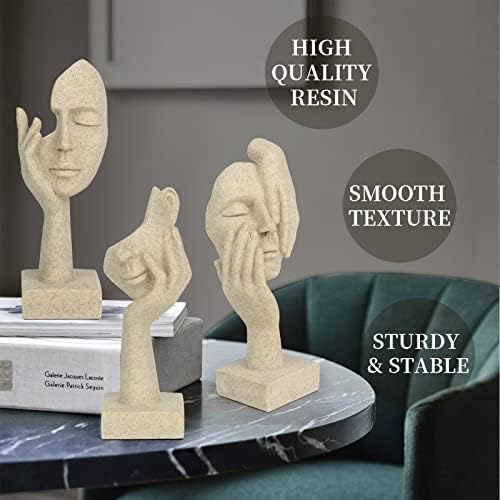 3 Pcs Thinker Statue,Modern Home Sculptures,Collectible Figurines - Image 3