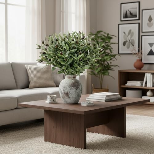 Leftover 12PCS 18Inch Faux Olive Branches for Vase,Artificia Tree Branches,Fake Plants,Greenery Stems,Eucalyptus Stems,Green Leaves for Centerpieces Decoration,Home Decor,Coffee Table Decor - Image 2