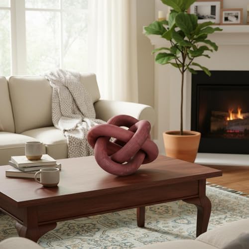 Yalikop 3 Link Wood Knot Decor Rustic Table Shelf Accents, Reddish-Brown - Image 5