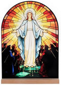 KOMI Catholic Icon Virgin Mary Stand Ornament Statue Acrylic Home Altar Decor Christian Gifts by KOMI