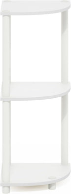 Furinno Turn-N-Tube Corner Shelf, 3-Tier Corner Bookshelf, Display Storage - Image 6