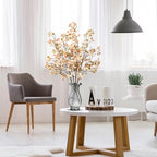 Sggvecsy Artificial Cherry Blossom Flowers 4 Pcs Faux Cherry Blossom Stems Faux Silk Cherry Blossom Branches 41’’ Fake Flowers Long Stems for Vase Arrangements Home Wedding Table Decor (Champagne) - Image 6