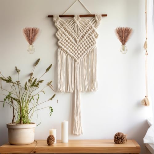 Otoolling 2 Pcs Hanging Plant Wall Decor, 12Inch Tall, Gold, Brown - Image 6