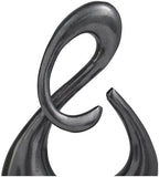 Deco 79 Aluminum Metal Abstract Decorative Sculpture Swirl Home Decor Statue, Accent Figurine 7" x 3" x 12", Dark Gray - Image 2