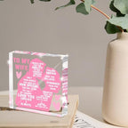 To My Wife Gift from Husband, Heartfelt Romantic Love Plaque, Anniversary and Valentine's Day Gift for Wife, Wedding Keepsake for Birthday, Christmas, Pink Acrylic Desk Decor, Valentine's Day decorations - Image 4
