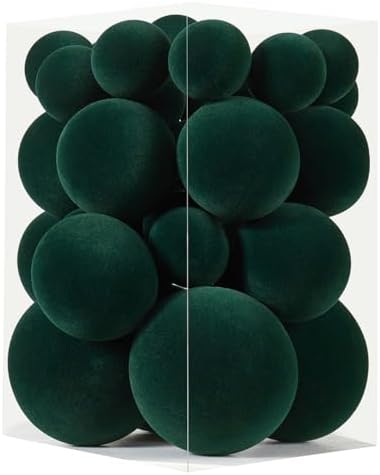 Velvet Christmas Ornaments Set 38Pcs Flocked Shatterproof Christmas Ornaments for Christmas Tree Decorations Xmas Decorative Hanging Christmas Ball Ornaments for Holiday Home Decor by Unknown