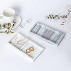 Silicone Bathroom Vanity Tray Dish Soap Holder Sink Organizer, Marble Grey - Image 6