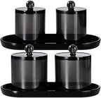 SheeChung Acrylic Vanity Tray, Bathroom Makeup Organizer Countertop, Black - Image 3