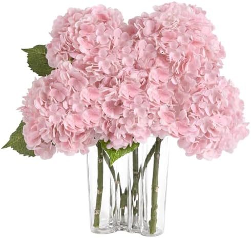 Coferset 3pcs Lifelike Real Touch Hydrangea Artificial Flowers,Pink by Coferset