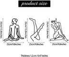 Photect 3 Pcs Metal Wall Art Minimalist Woman Line Decor, Fresh, Black - Image 3