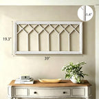 Sintosin Rustic Window Frame Wall Decor 19 X 39 Inches, Distressed White - Image 2