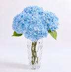 4 PCS Blue Hydrangea Artificial Flowers, Latex UV Resistant Fake Flowers by Unknown
