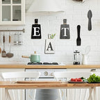 Jetec Cutting Board Eat Sign Set Wall Decor, Black, White, Gray - Image 6