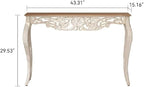 43.31” Vintage Antique Console Table, Weathered Wash Vintage French Country - Image 2