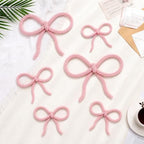 Barydat 6 Pcs Pink Bow Wall Decor, Coquette Bow Nursery Classroom Decor - Image 5